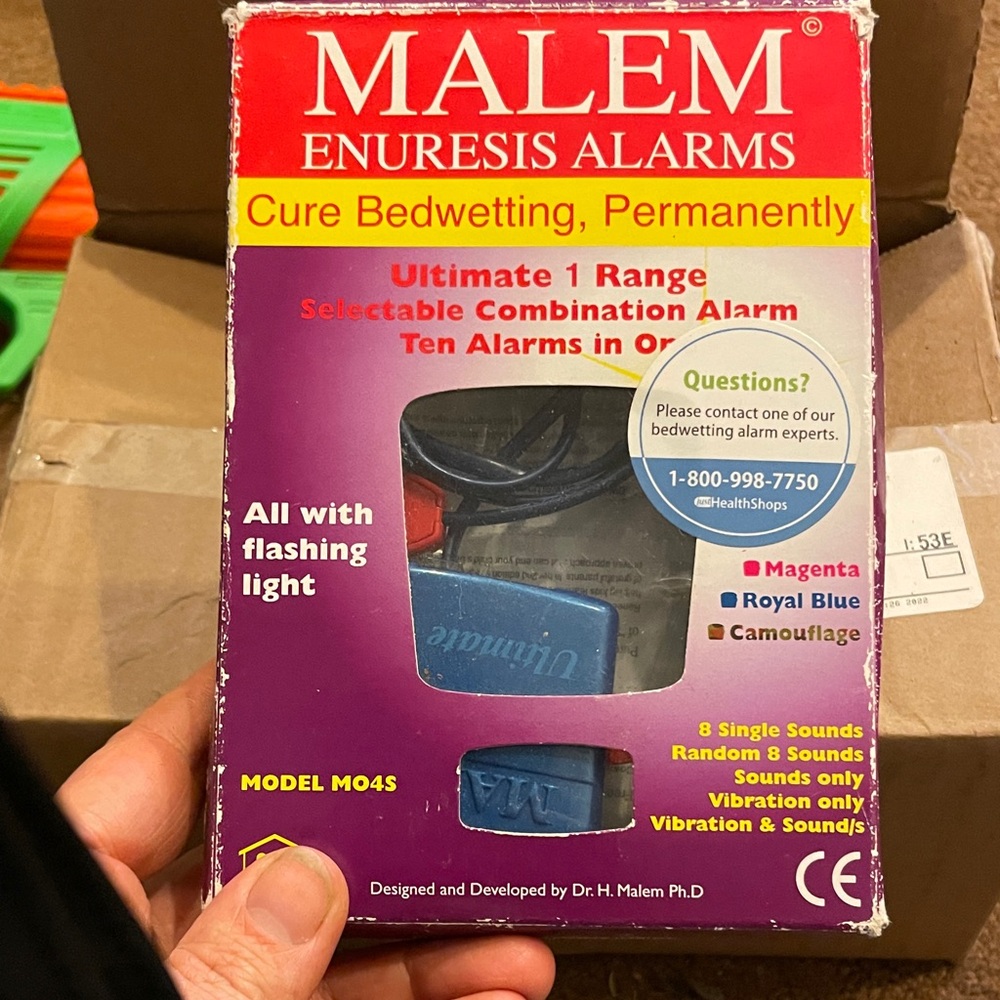 Enuresis Alarm - Magenta and Blue